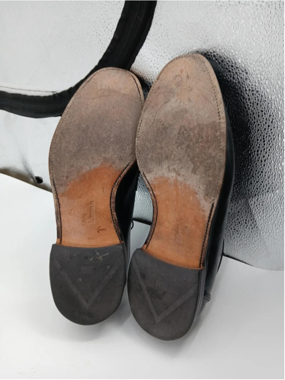Allen Edmonds Hancock Men's Split Toe Dress Shoes Size 11.5 Leather Black